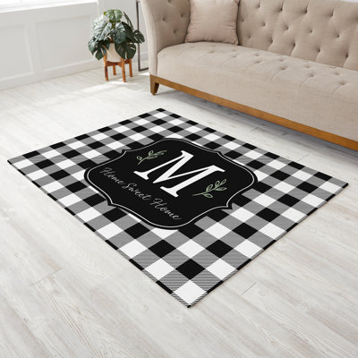 Tapis noir et blanc à carreaux Buffalo - 48 x 60