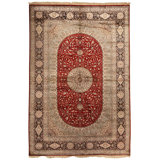 Hand Woven Silk and Wool Oriental Area Rug