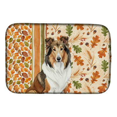 Sable Collie Heirloom Fall Dish Drying Mat