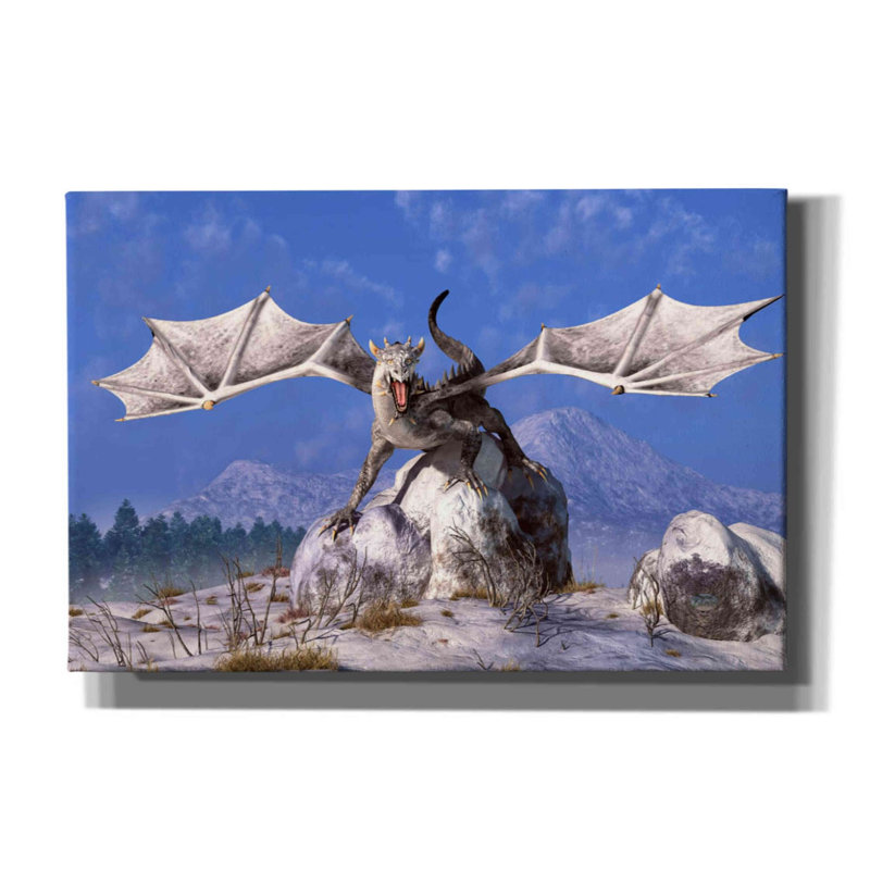 «Aponi White Dragon» par Daniel Eskridge, H 12 po x l 18 po x P 0,75 po