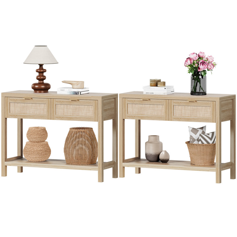 Chada 39.4'' Console Table, Light Brown