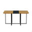 Ensemble de table de salle à manger 7 pièces rectangulaire, plateau de table en grain de bois à deux tons fixe et triamine noire avec 6 chaises en velours noir, ensemble de table de cuisine moderne pour 6 personnes, idéal pour les petits espaces, appartement-131989470