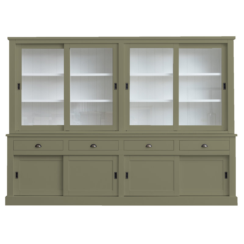 Butler 300 cm W Display Cabinet, Olive Grey