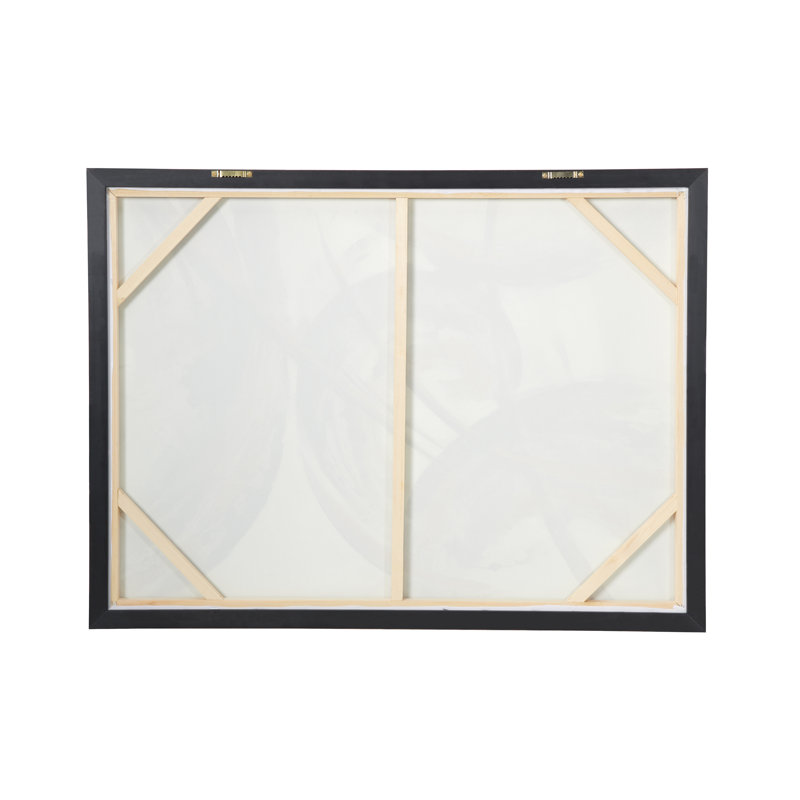 Gold and Gray Abstract Canvas Wall Art with Fir Wood Frame