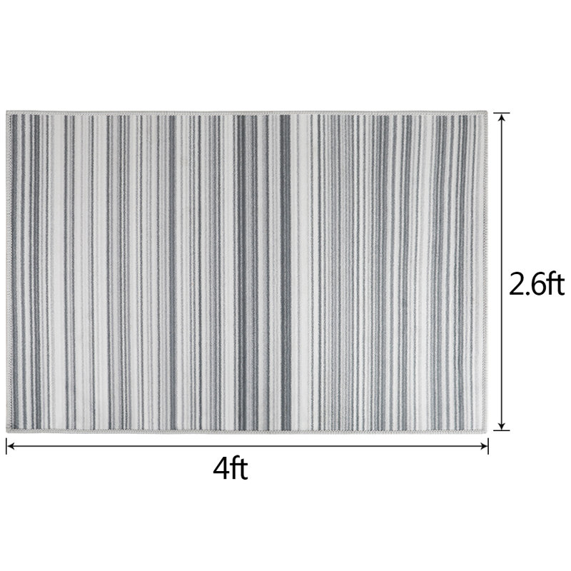 Tapis gris bouclé Haight, Rectangle 2 pi 8 po x 4 pi