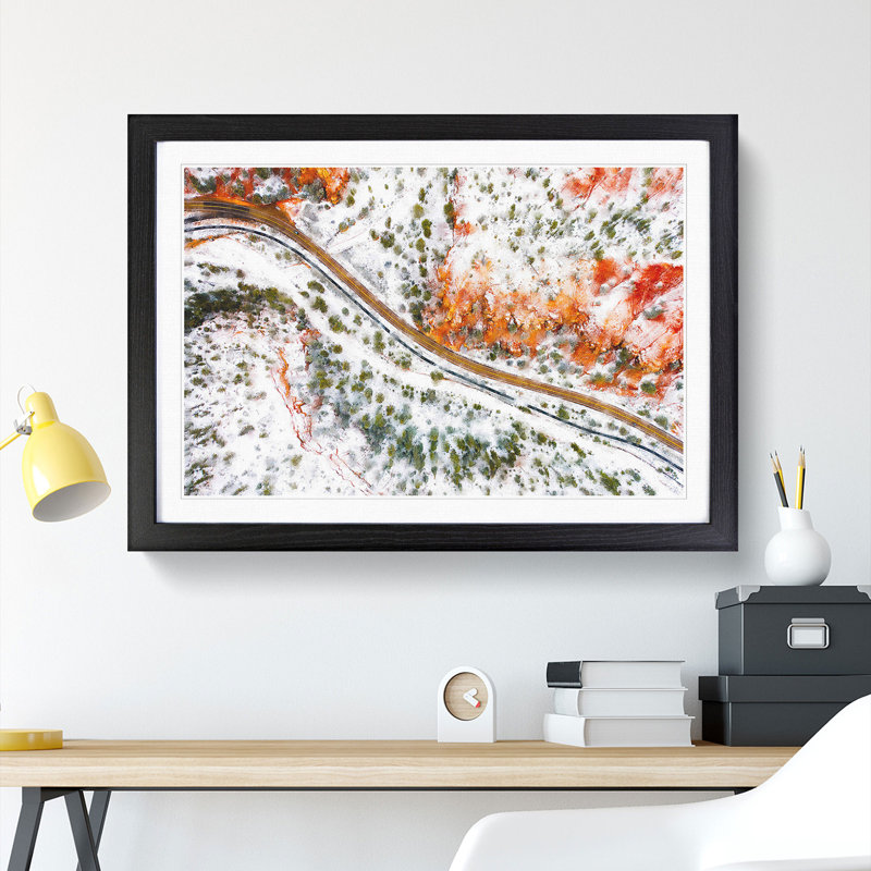 The Road to Nowhere - Picture Frame Painting Print, 45cm H x 63cm W x 2cm D, Black Framed
