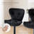 Swivel Adjustable Height Bar Stools, Leather Upholstered Counter Stools, Modern Pub Stool-1780476155