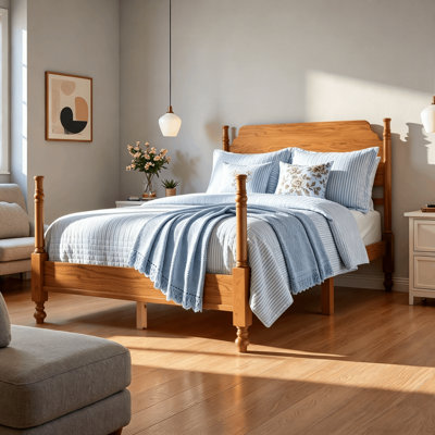 Spindle 4-poster Platform Bed