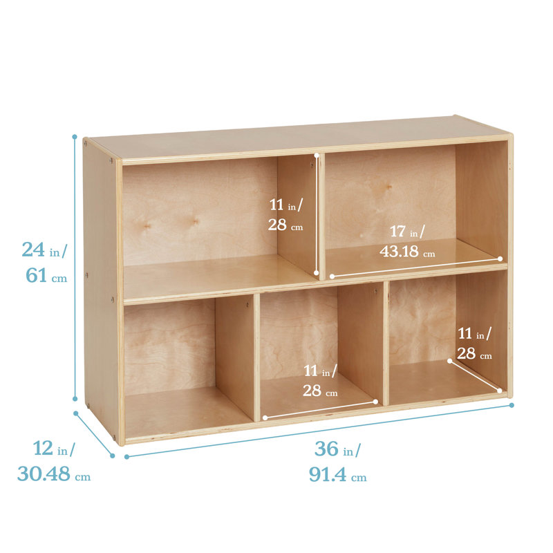 Armoire de rangement ECR4Kids Streamline, L 36 po x P 12 po x H 24 po, Naturel