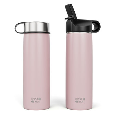 Costway 22 fl. oz. Double Wall Insulated Stainless Steel Water Bottle with