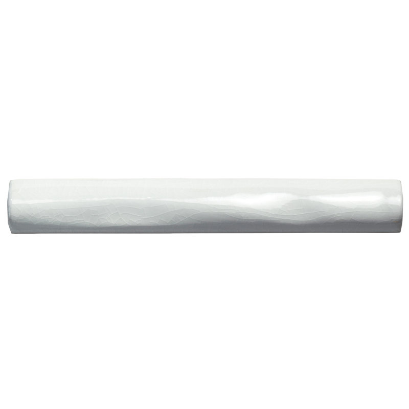 Antic Craquelle 6" x 0.75" Ceramic Mudcap Tile Trim in Gris claro