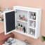 Armoire à pharmacie murale élégante avec tablettes et miroir-1276389181