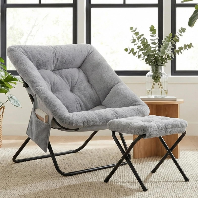 Upholstered Accent Chair, Grey