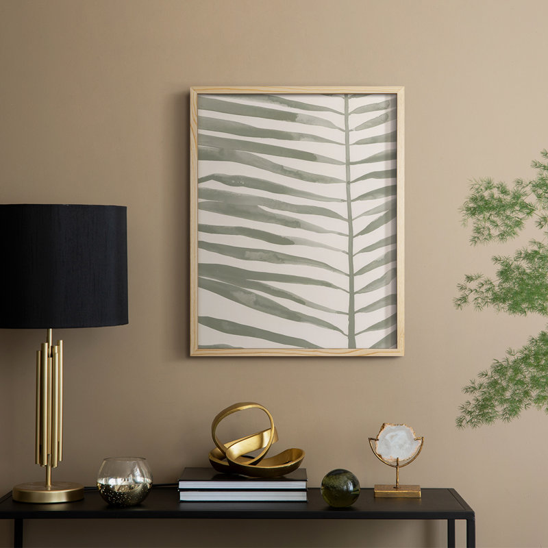 «Frond Fingers II», reproduction encadrée - bois massif, Natural, 11" H x 9" W