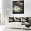 Cheval blanc sous un ciel de tonnerre - coussin imprimé animal-29516478-29516482