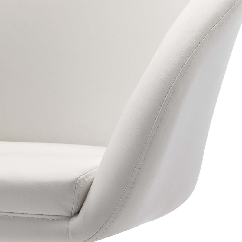 Fauteuil demi-tonneau rotatif Bagarm, Blanc