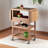 Eleanor Drop Leaf Kitchen Utility Cart in Natural Finish, 35.21'' H X 45.05'' W X 14.49'' D