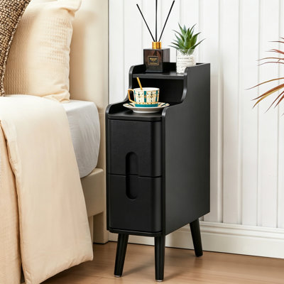 2-Drawer Narrow Nightstand
