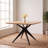 Solid Poplar Wood Square Dining Table 45" for 2-4 Person, Modern Dining Room Table With 1.18" Thick Iron Cross Legs For Kitchen, Living Room-1442326016