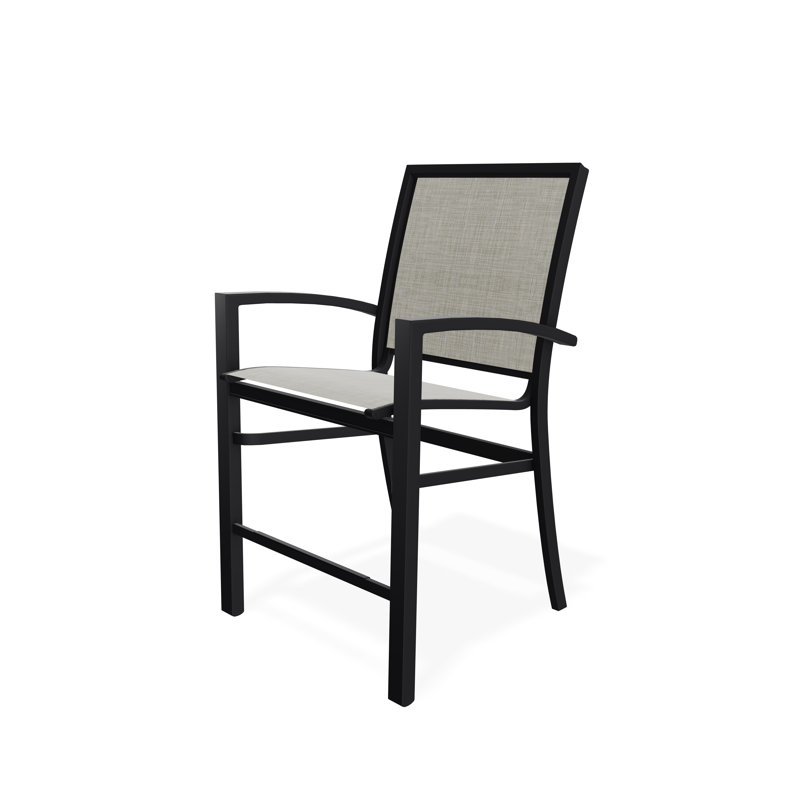 Tabouret de comptoir d'extérieur 26 po Kendall, Noir, Ella