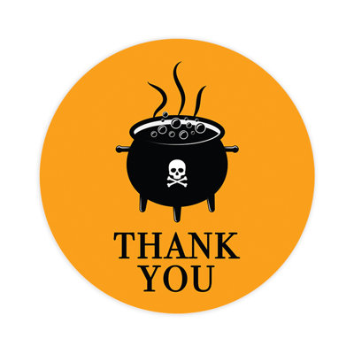 Autocollants Happy Halloween «Thank You Cauldron»