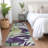 Machine Washable Indoor/Outdoor Claudian ACN1485 Purple Rug-109534538