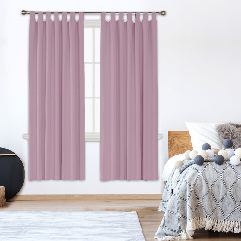 Blackout Curtain Pair, Blush Pink, 140 W x 175 D cm