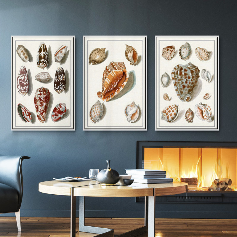 Ensemble de 3 pièces sur toile IV, Cadre flottant blanc, H 36 po x l 72 po