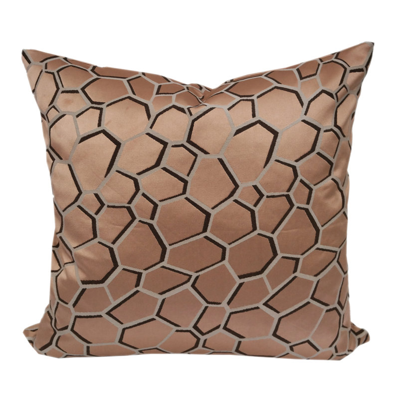  Modern Geometric Throw Pillow, Copper