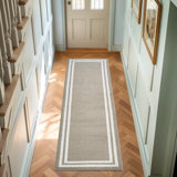 Debbie Machine Woven Synthetic Area Rug in Brown/White