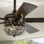 Ventilateur de plafond 52 pales 52 "en cristal avec télécommande et ensemble d'éclairage inclus