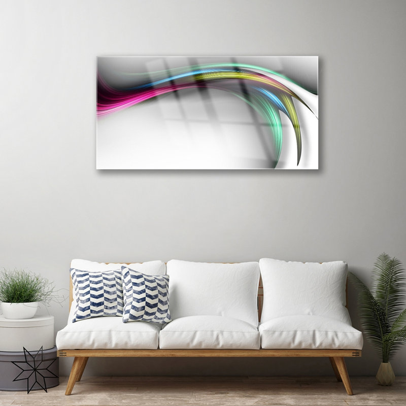 Art Abstract 1 Piece Wall Art on Glass