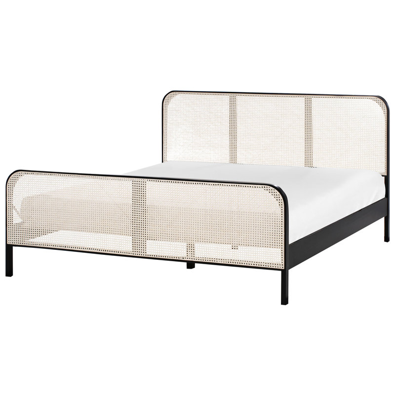 Bed Pine Wood GONFARON, European Super King (180 x 200 cm), Black