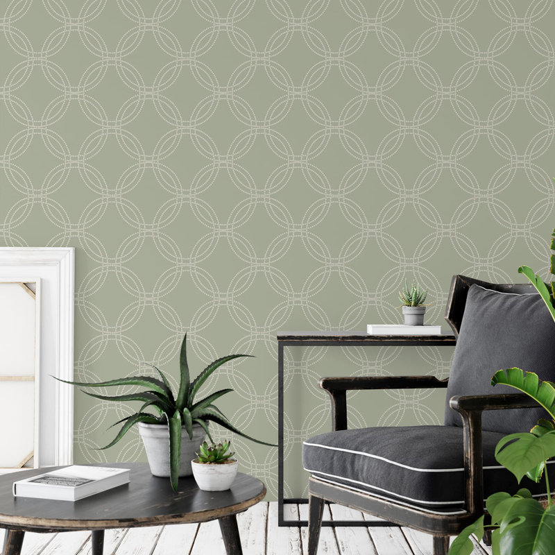Superfresco Easy Serpentine Geometric Wallpaper, Green