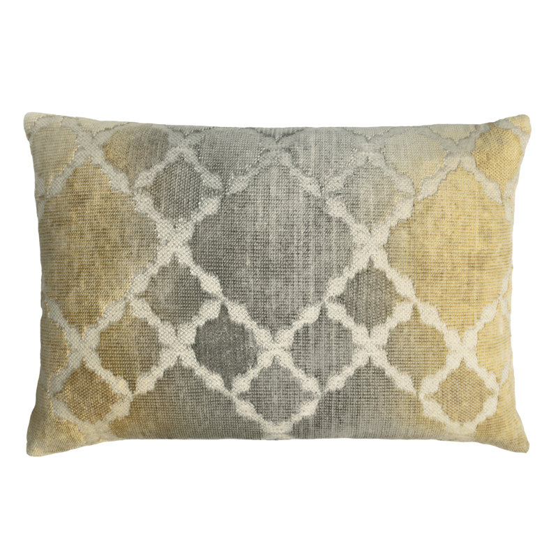 Trellis Lumbar Pillow Cover & Insert, Maize