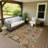 Machine Washable Indoor/Outdoor Boruta ACN2256 Panels Rug-1918688366