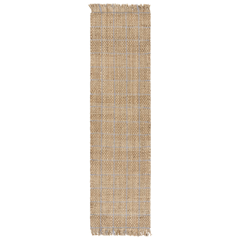 Natural Fiber 602 Hand Woven Jute Geometric Rug, Runner 2'3" x 8'