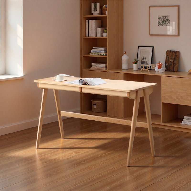 Bureau d'écriture Bausman, Marron clair, H 29,52 po x l 47,24 po x P 21,65 po