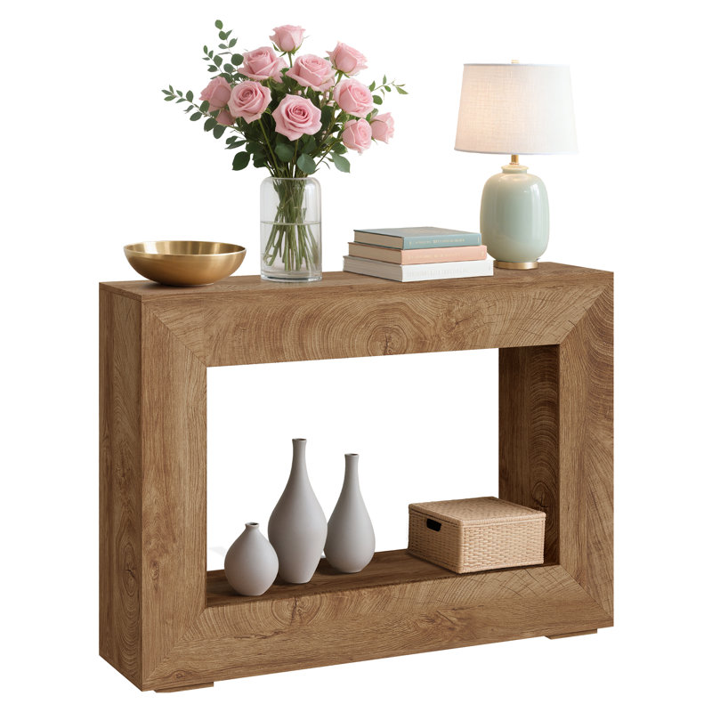 119.9cm Solid Wood Console Table, Beige