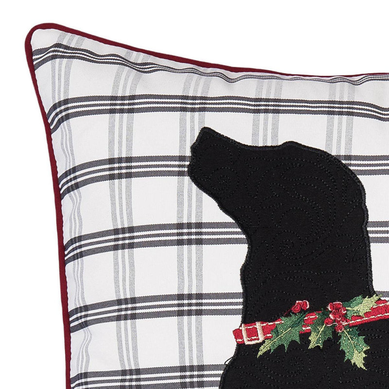 Holiday Black Lab Pillow