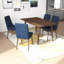 Ensemble de salle à manger en bois massif eucalyptus pour 4 personnes Royalton