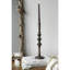 Porte-bougie sculptural en fer noir