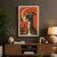 Greyhound Art Deco - Wrapped Canvas-3635258-3635256