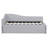 Twin Size Upholstered L-Shaped Upholstered Daybed with Pop Up Trundle-1088599122