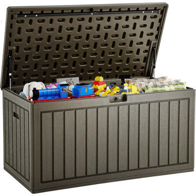 Kazoo 44.4'' W 90 Gallons Water Resistant Resin Lockable Deck Box