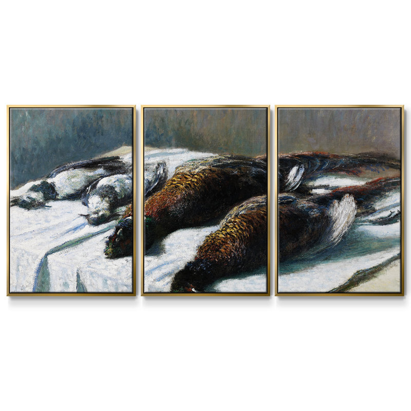Monet - Toile encadrée multi-pièces_570MONETC, H 24 po x l 48 po x P 2 po, Or