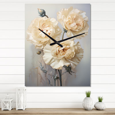 Minimalisme œillets et bourgeons - Horloges murales œillets