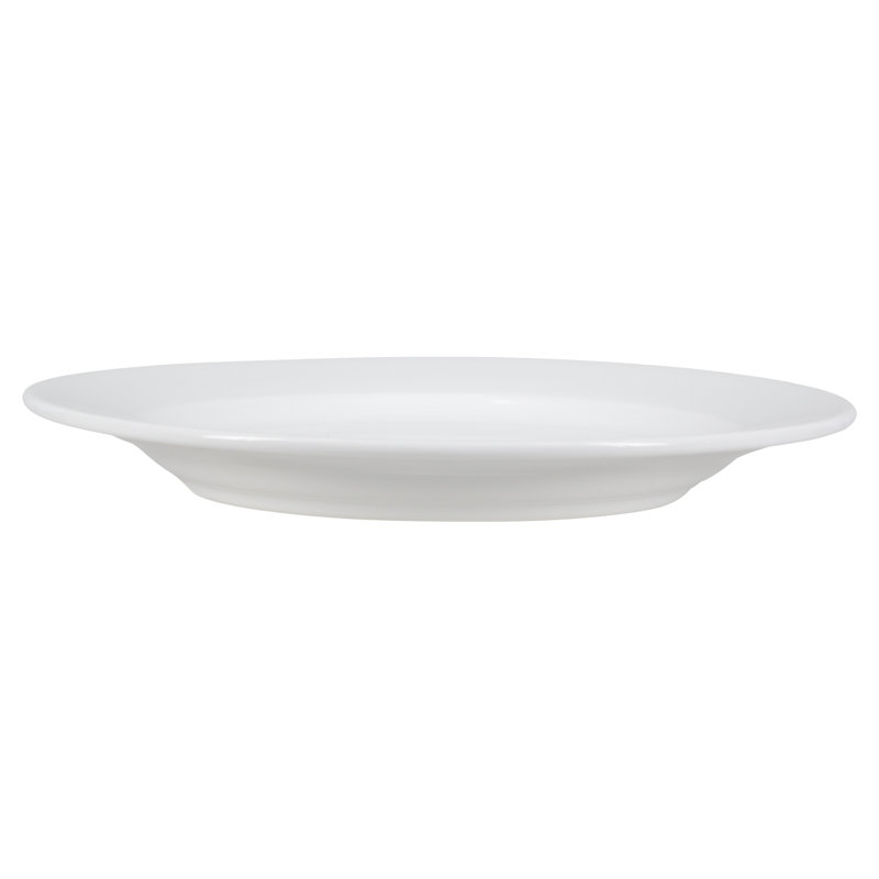 White Hand-Painted Porcelain Round Salad Plates, Set of 4