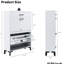 Porte-chaussures de porte - 2 tiroirs rabattables, blanc, unité de rangement blanche pour vestibule avec tiroirs:-1358015042