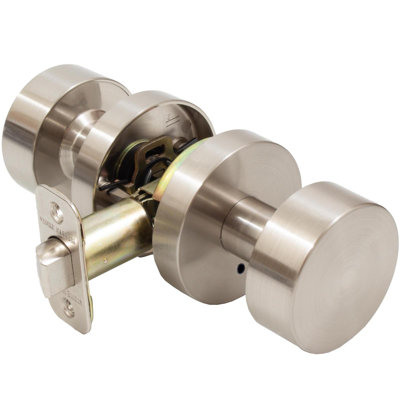 Bonn Door Knob With Round Rosette, Privacy (Bed/Bath) Latch, By Stone Harbor Hardware